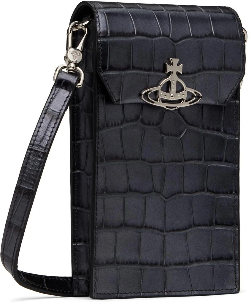 Vivienne Westwood Gray Crocodile Phone Pouch 2