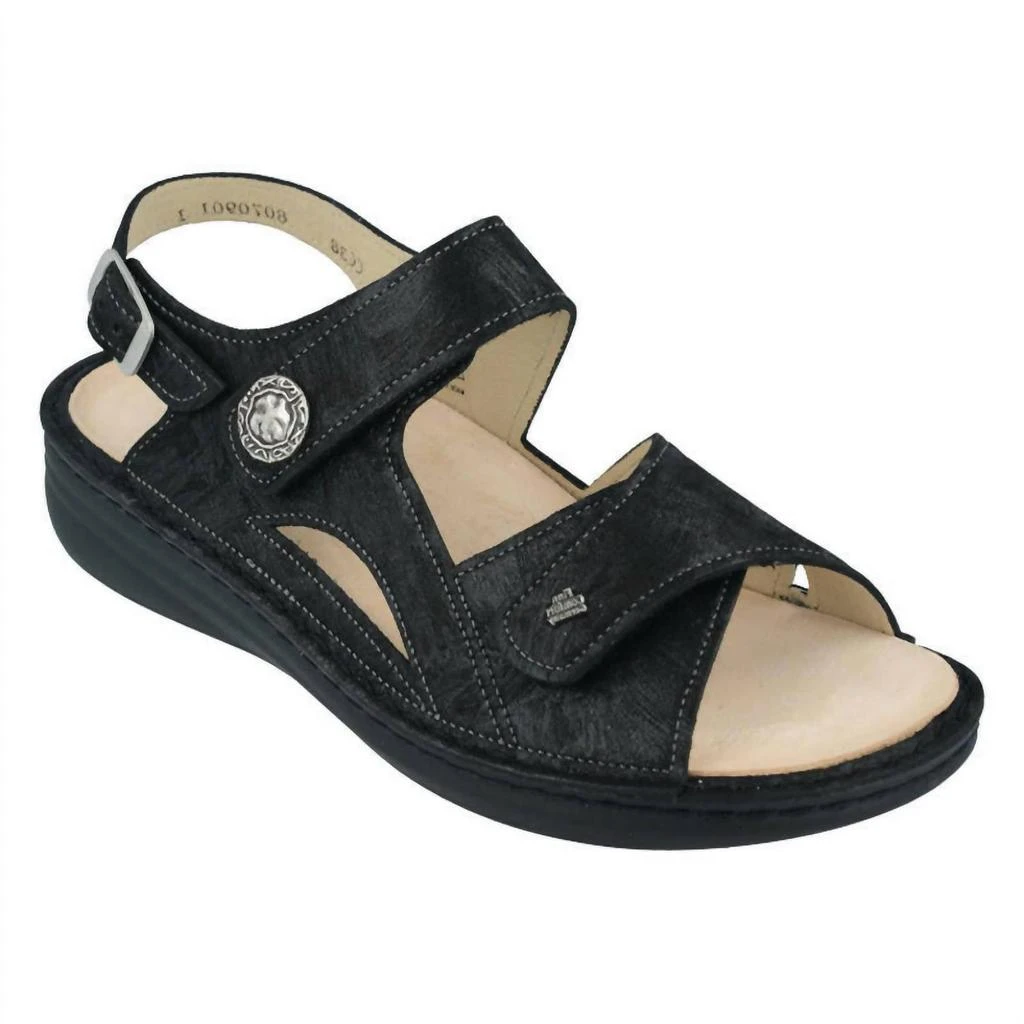 Finn Comfort Women's Barbuda Sandal In Nero Moon 1