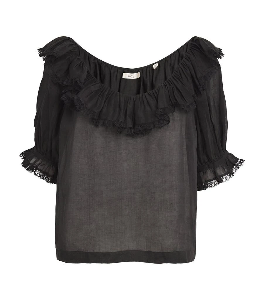 DÔEN Ruffled-Trim Samara Top 1