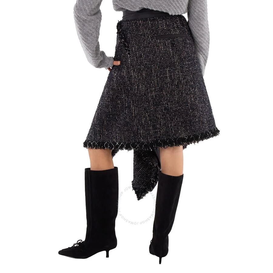Sacai Ladies Tweed Asymmetric Midi Skirt 3