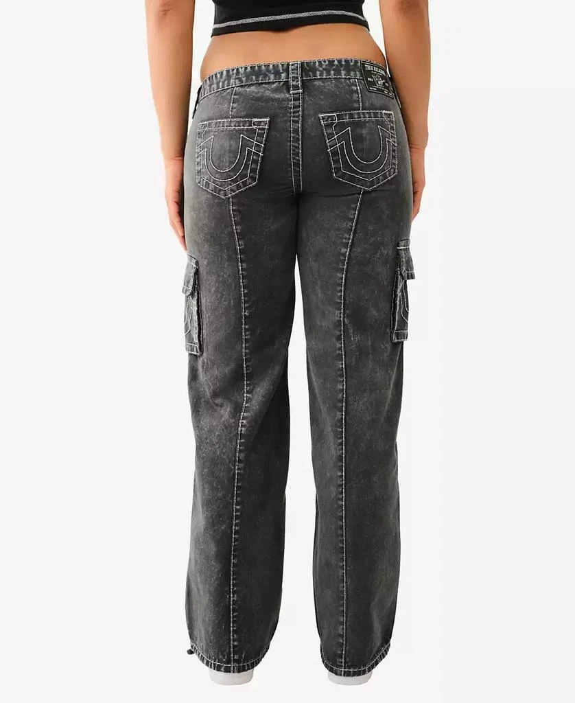 True Religion Women's Nathalie Relaxed Big T Cargo Jeans 2