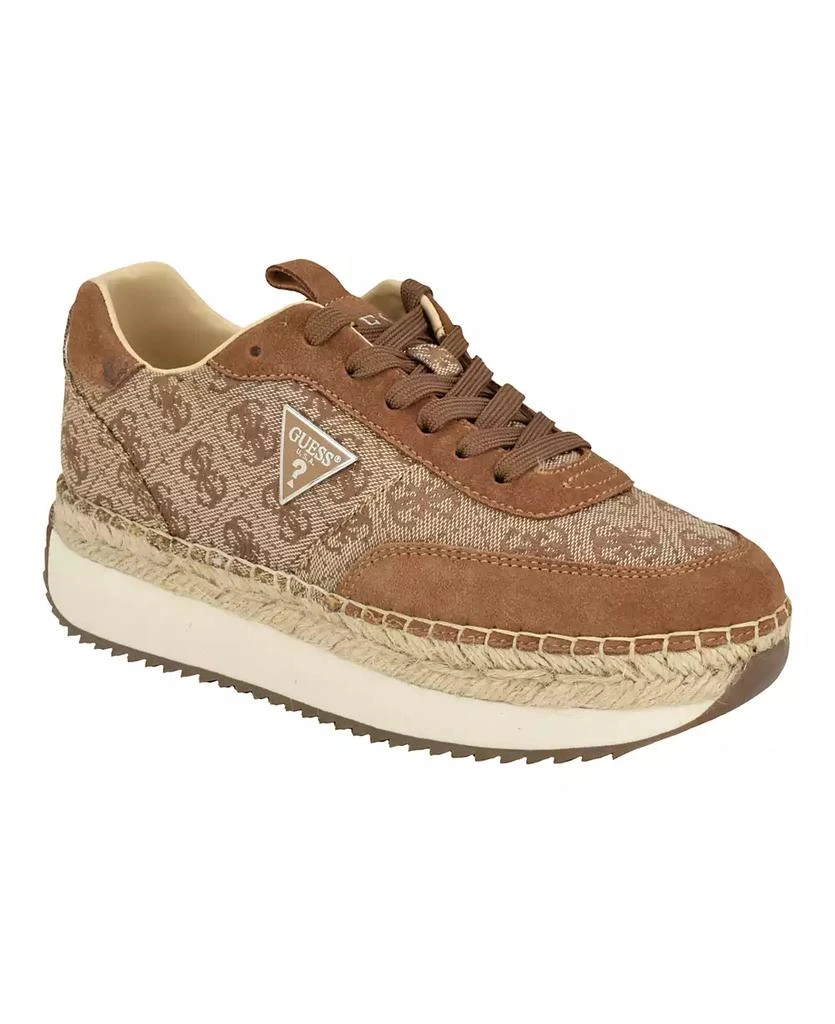 GUESS Women's Stefen Lace-Up Platform Espadrille Sneakers 1