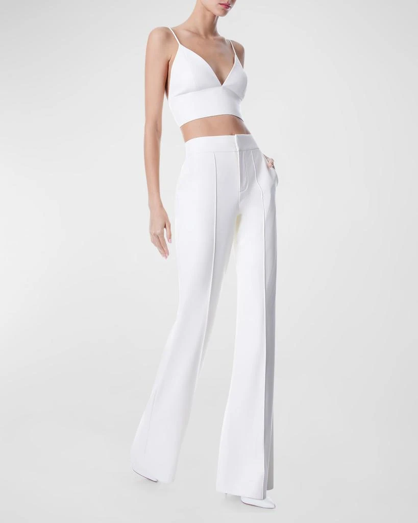 Alice + Olivia Dylan Vegan Leather Wide-Leg Pants 7