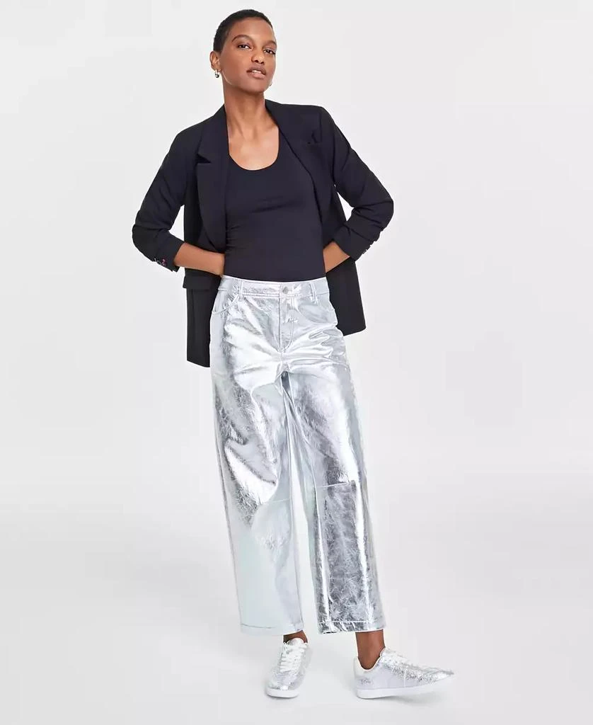 On 34th Women's Metallic Faux-Leather Pants, Created for Macy's 2