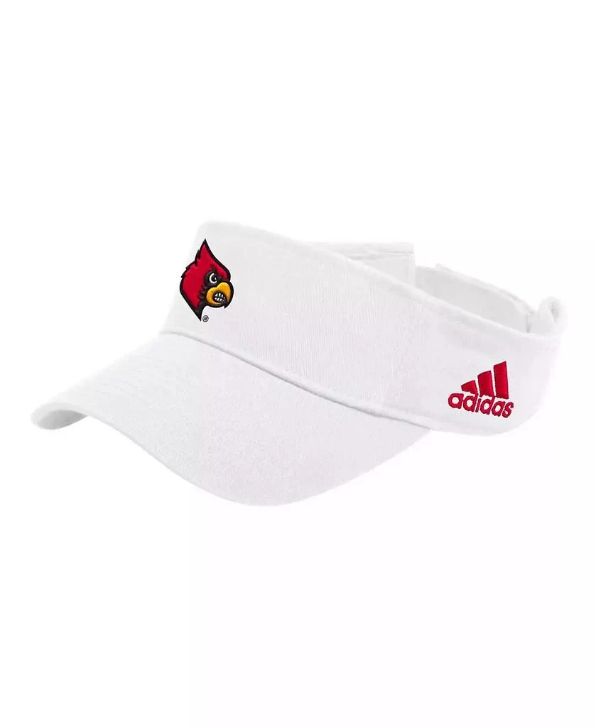 Adidas Men's White Louisville Cardinals Locker Room Team Adjustable Visor 1