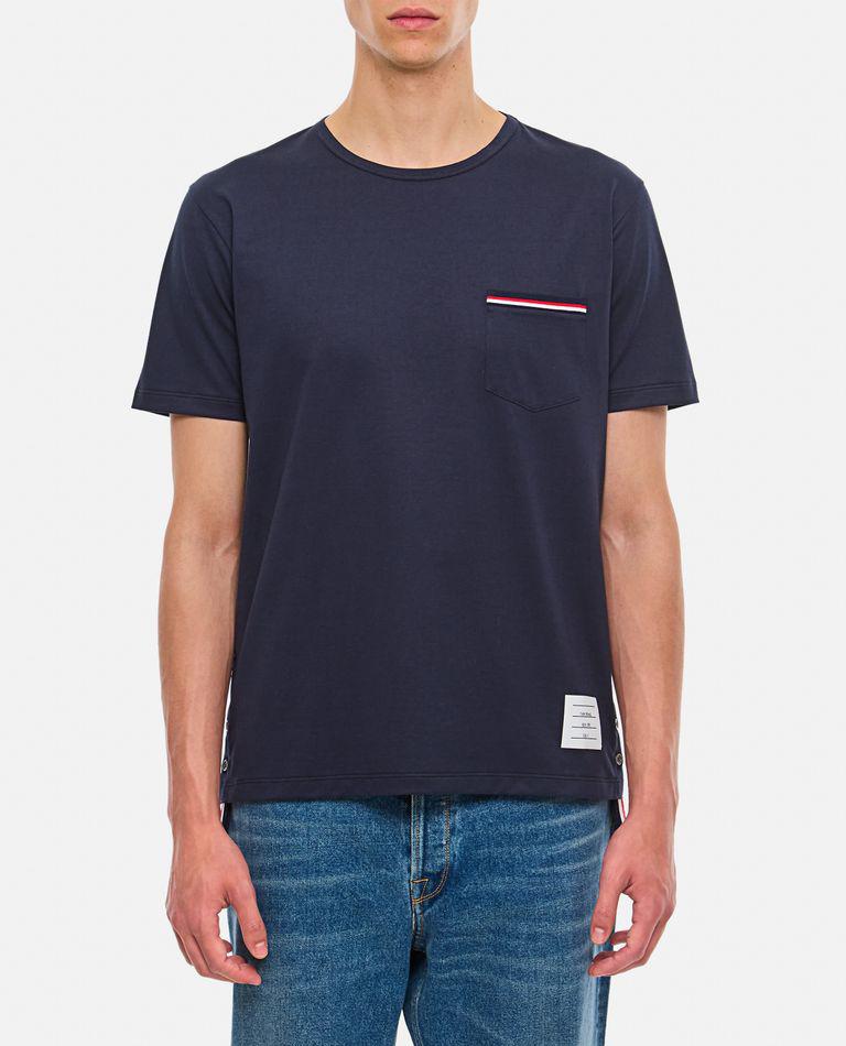 Tシャツ・カットソー THOM BROWNE RIBBED CUFF T-SHIRT Thom Browne Ribbed Cuff T-shirt - T-Shirts - BeyondStyle