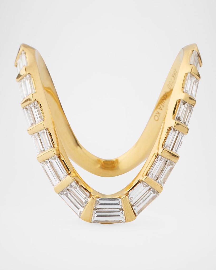 Anita Ko Ulla 18K Yellow Gold Baguette Diamond Ring, 1.30tcw