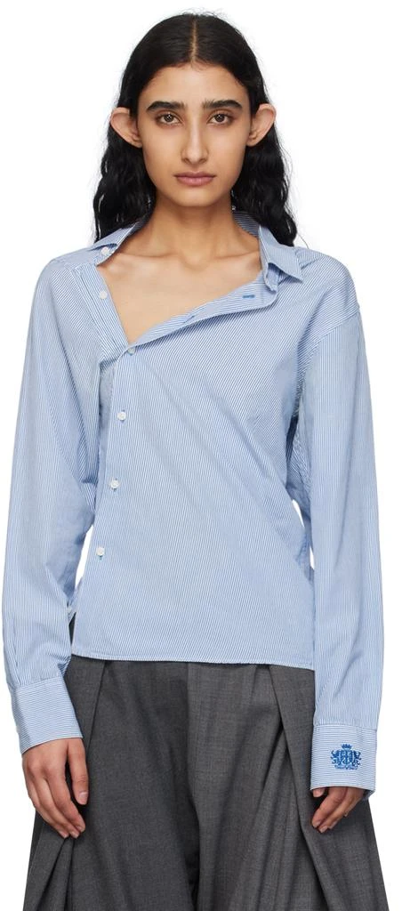 HODAKOVA Blue Asymmetric Shirt 1