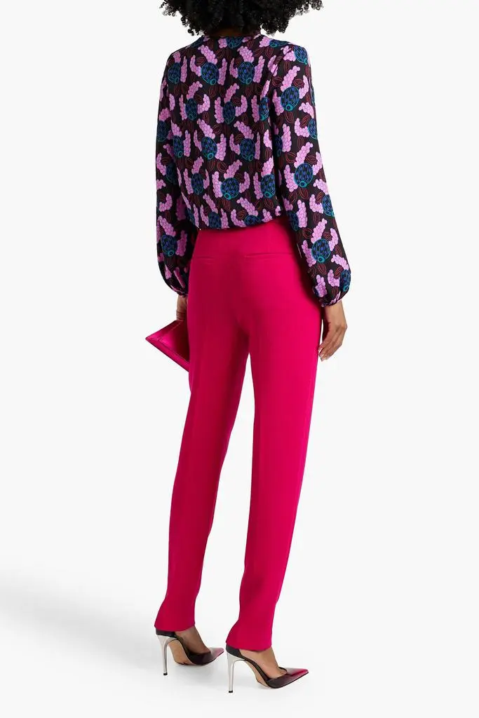 Diane von Furstenberg Freddie printed crepe blouse 3