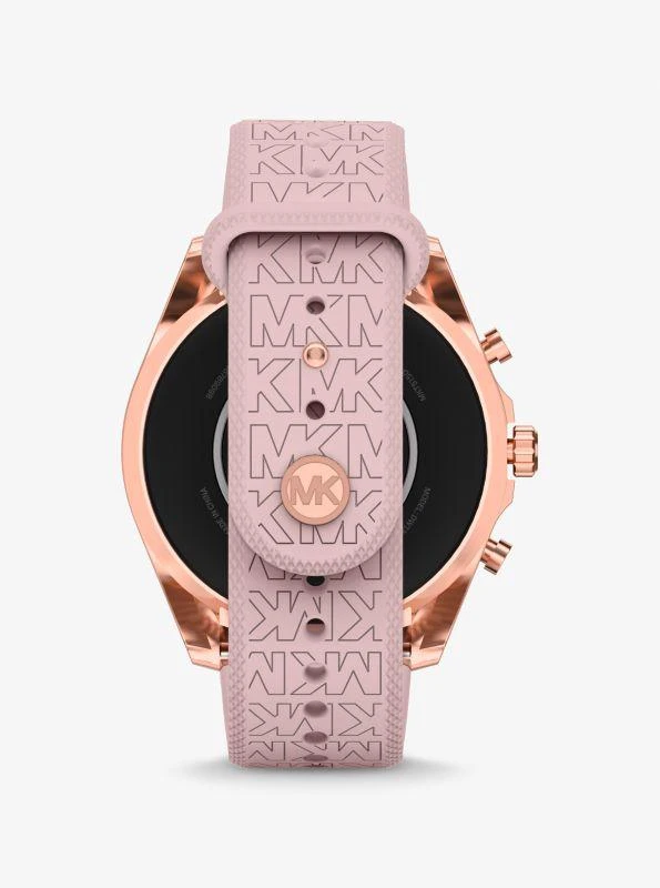 Michael Kors Gen 6 Bradshaw Rose Gold-Tone and Logo Silicone Smartwatch 3