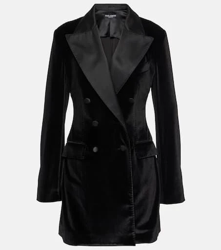 Dolce 
Gabbana Double-breasted velvet blazer 1
