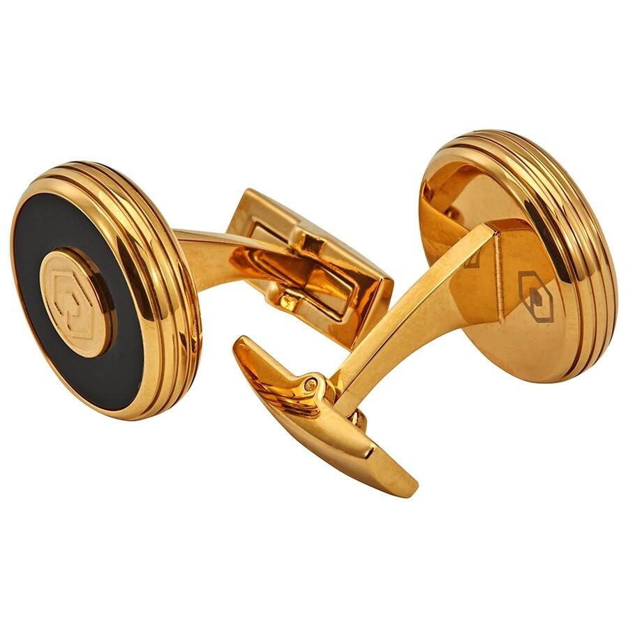 Picasso And Co Stainless Steel Cufflinks- Gold/Black