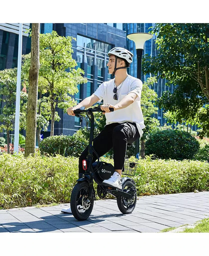 Gopowerbike GoDash Electric Bike | Compact Folding Adult Mini E-Bike | Dual Disc Brakes | Dual Shock Suspension | Throttle and Pedal Assist | 400W Motor | 14” Tires | Up to 30 Mile Range 4