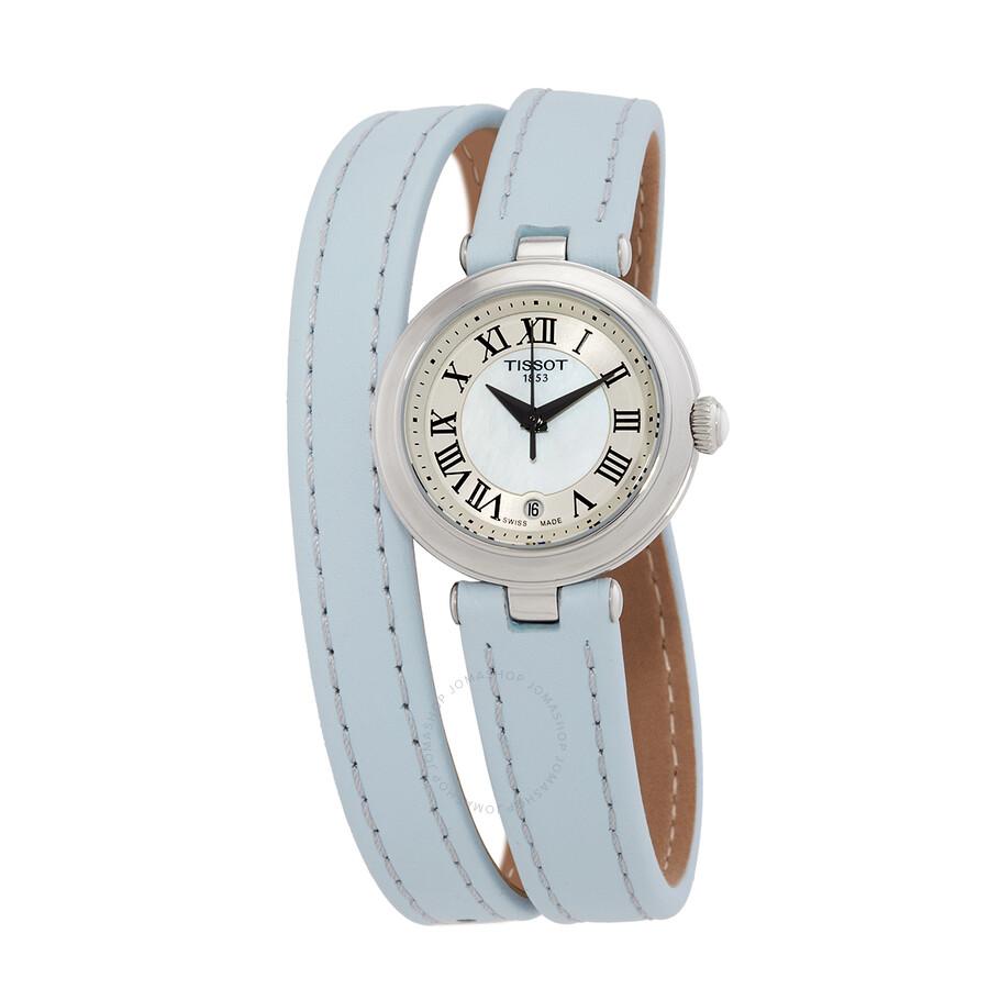 Tissot Bellissima Small Lady M Double Tour Strap Quartz White Mother of Pearl Dial Ladies Watch T126.010.16.113.01