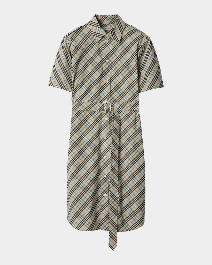 Burberry Check Belted Shirt Dress 1