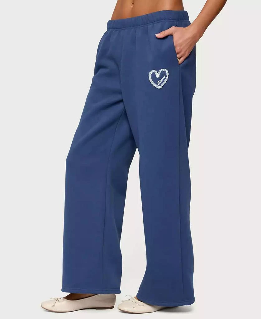 Edikted Women's Love Wide Leg Sweatpants 4