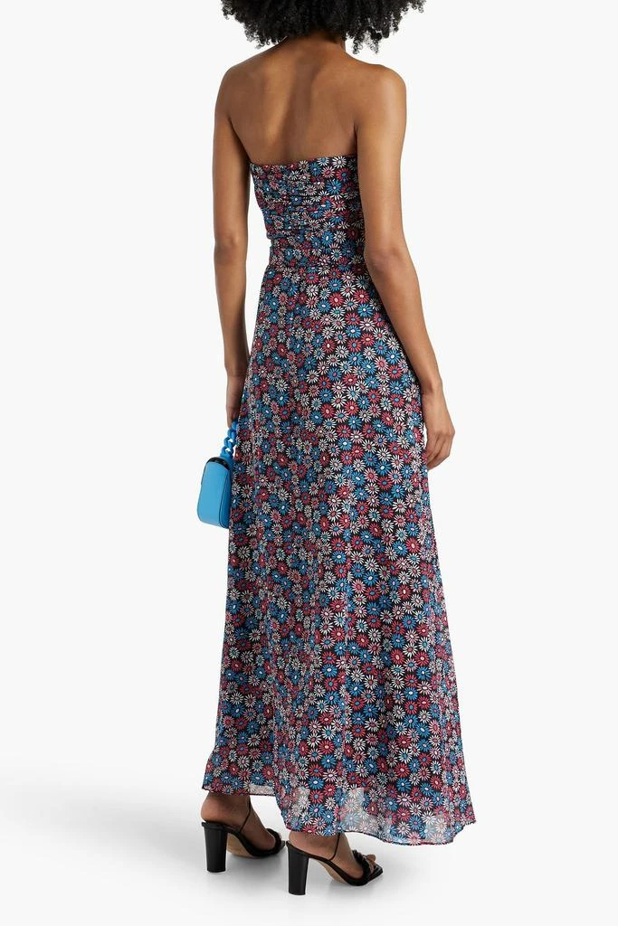 HVN Lola strapless floral-print chiffon maxi dress 3