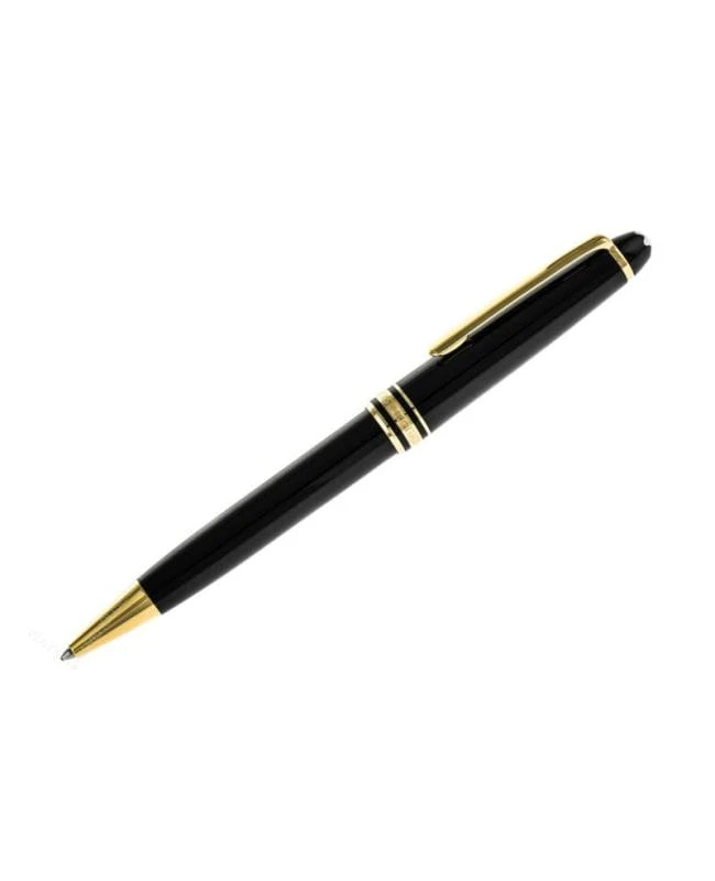 MontBlanc Montblanc Meisterstuck Black Resin Gold Plated Clip Ballpoint Unisex Pen 10883 164-SD 1