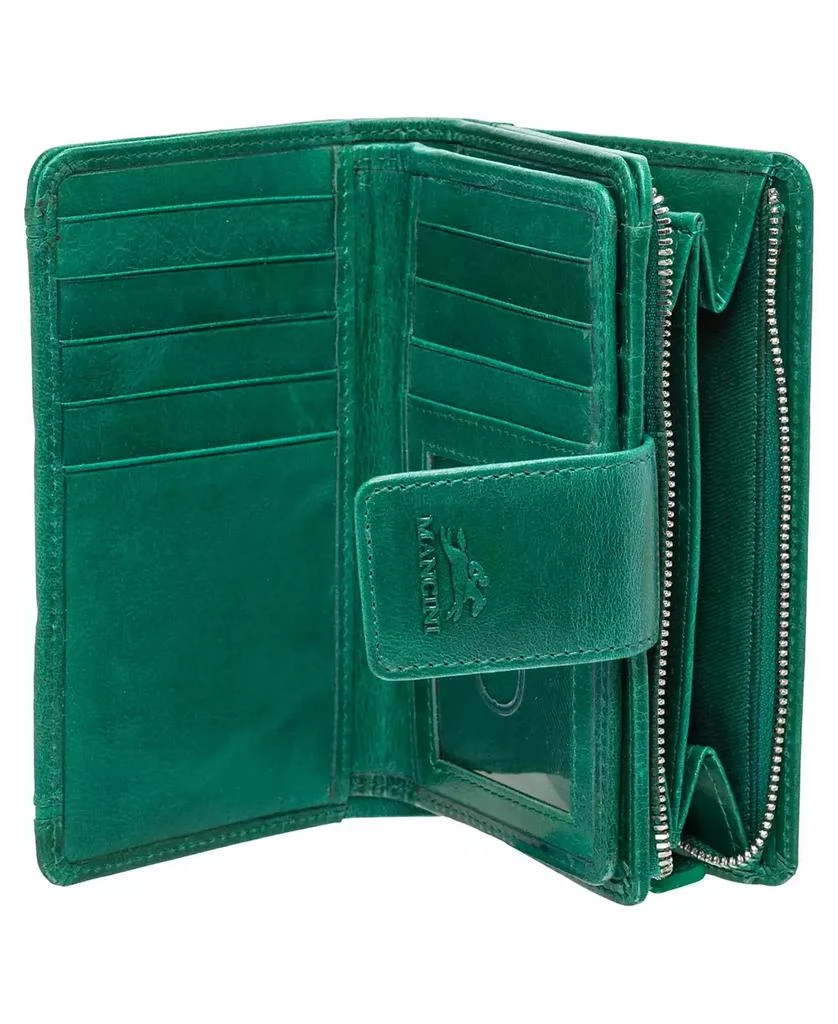 Mancini Leather Goods South Beach RFID Secure Mini Clutch Wallet 4