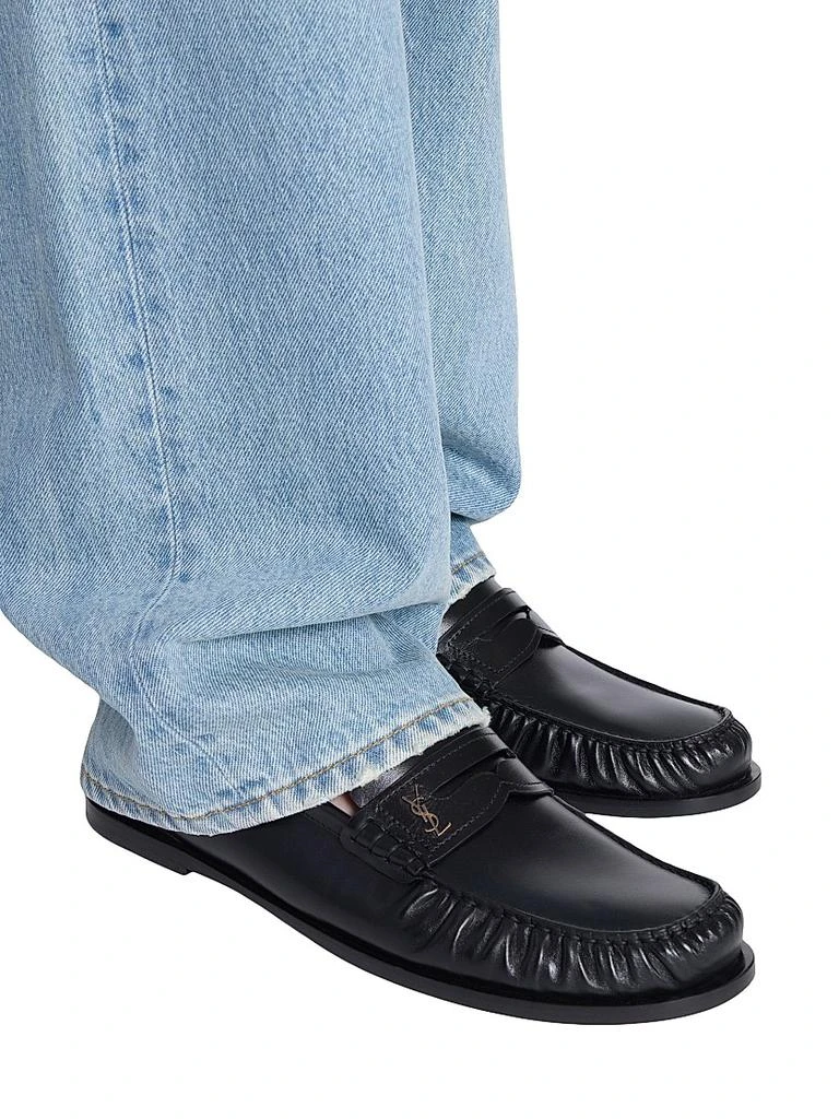 Yves Saint Laurent Men's Laurent Loafers in Smooth Leather 4