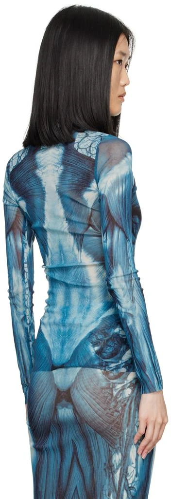 Jean Paul Gaultier Blue 'The Écorché' Long Sleeve T-Shirt 3