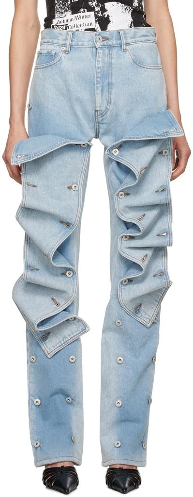 Y/Project Blue Snap Off Jeans 1