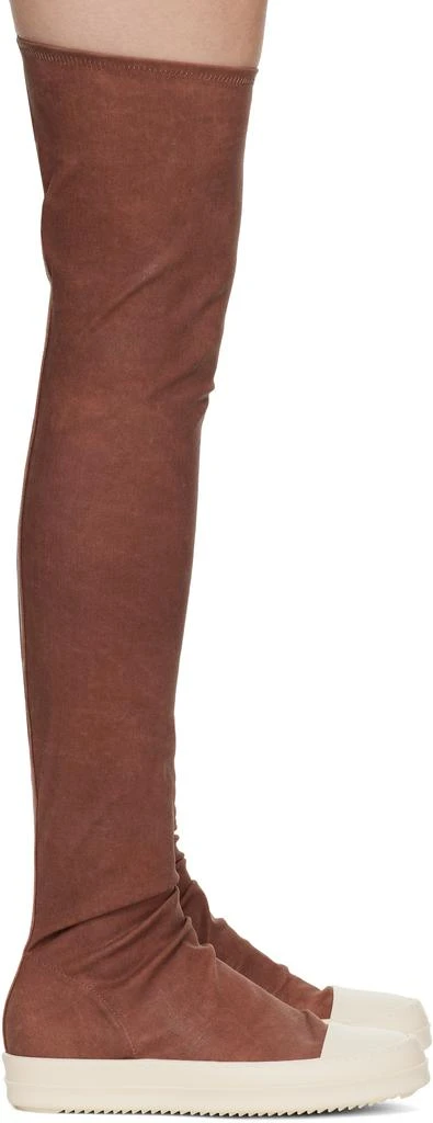 Rick Owens Red Porterville High Sock Sneaks Tall Boots 1