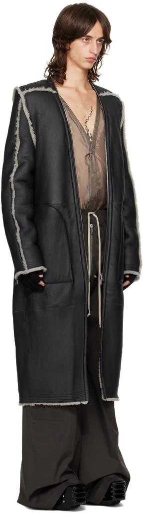 Rick Owens Black & Off-White Porterville Klaus Reversible Shearling Jacket 4