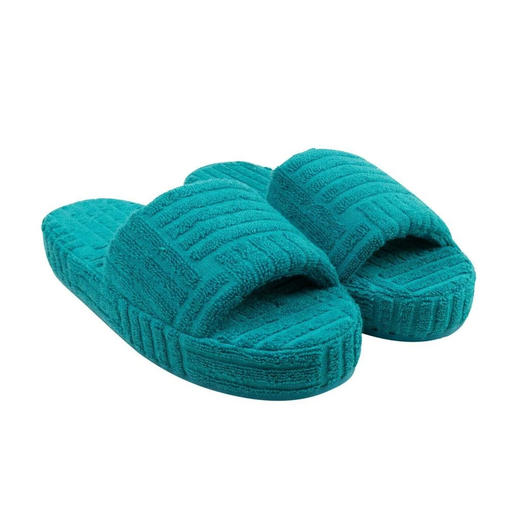 Bottega Veneta Teal Resort Geometric Sponge Slides Slippers 2