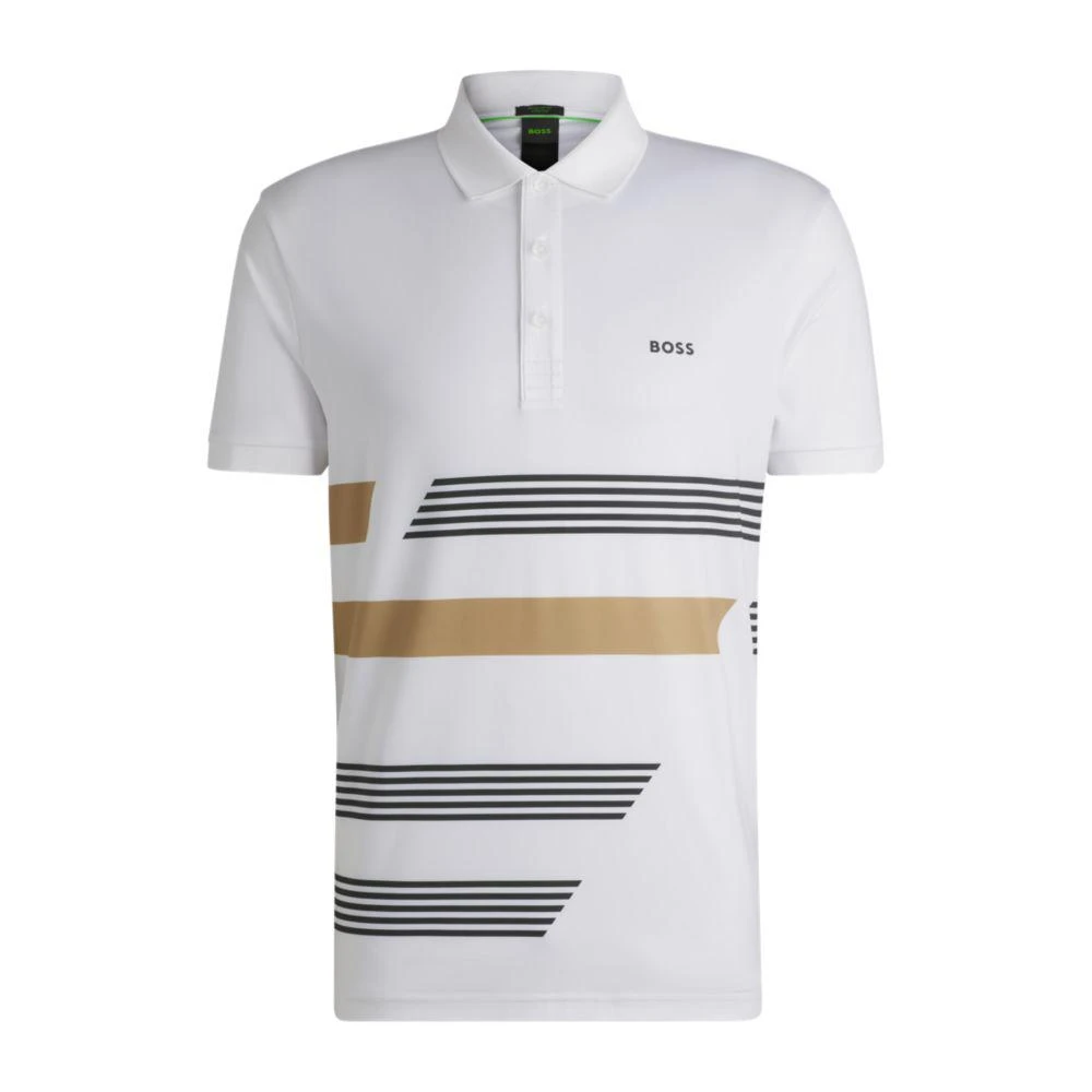 Hugo Boss Paddy stretch-jersey polo shirt with stripe print 1