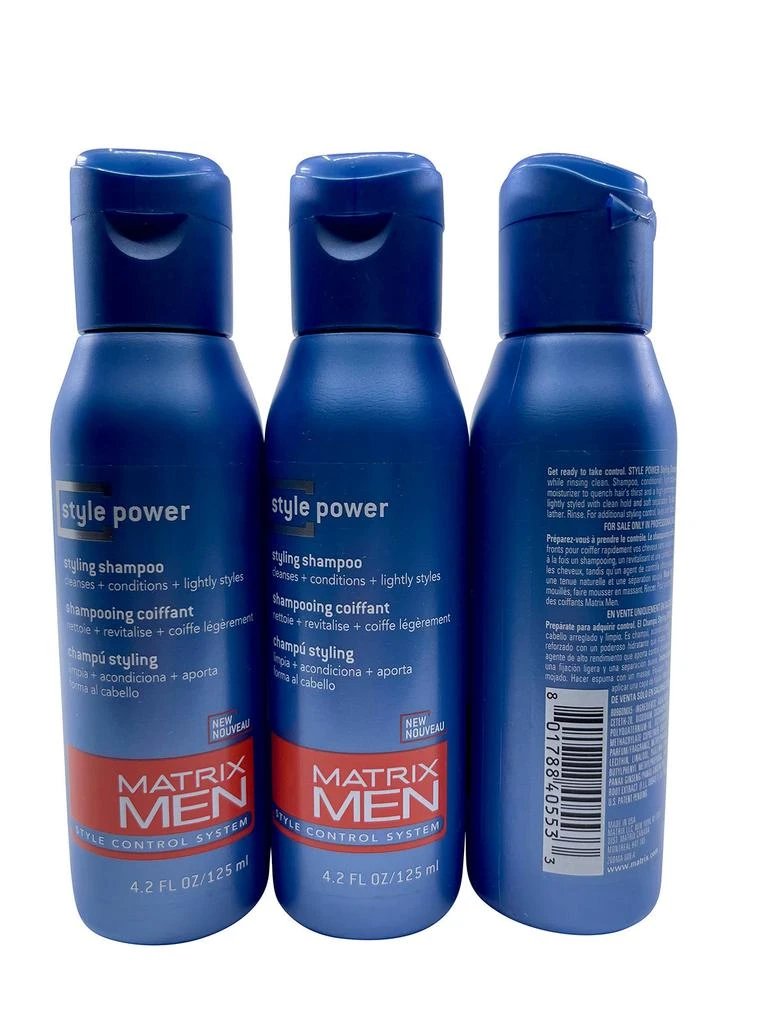 MATRIX Men Style Power Styling Shampoo 4.2 OZ Set of 3 2
