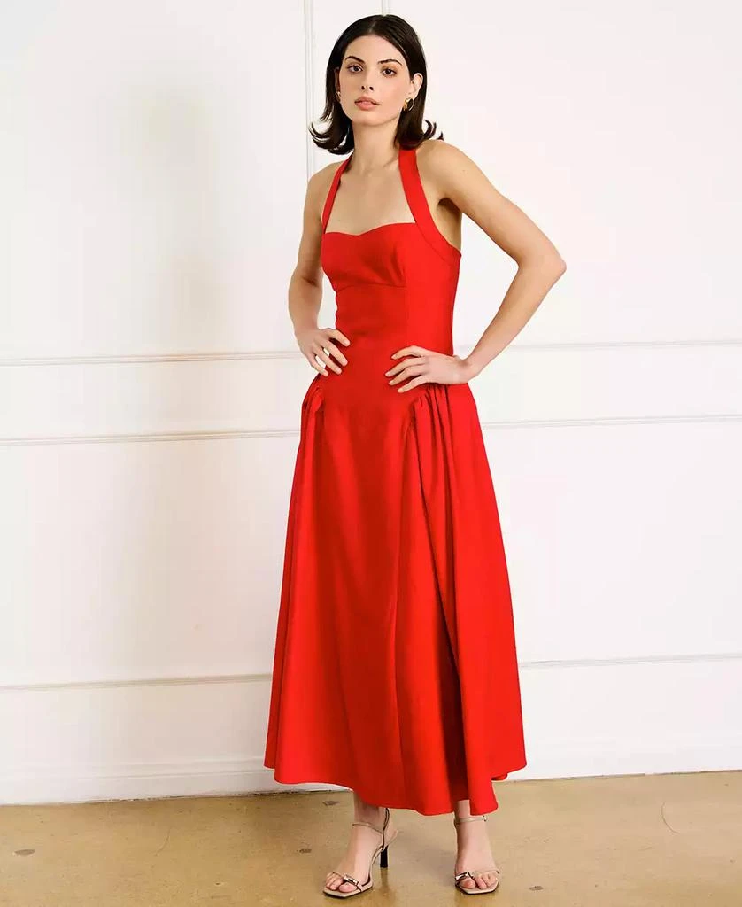 Line & Dot Women's Greta Halter Sleeveless Maxi Dress 6