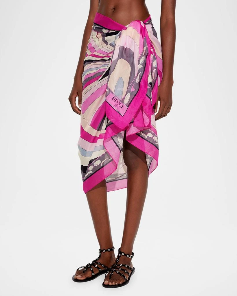 EMILIO PUCCI Iride Print Cotton Pareo Coverup 2