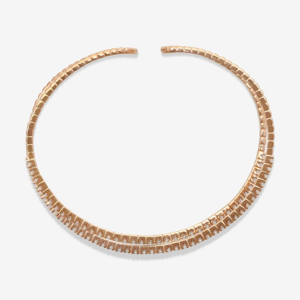 Mémoire Mémoire 18K Rose Gold Diamond Open Flex Crisscross Bangle Bracelet FGFX10657458R72000-copy 3