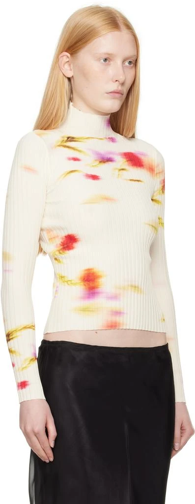 Salvatore Ferragamo Off-White Blossom Print Turtleneck 2