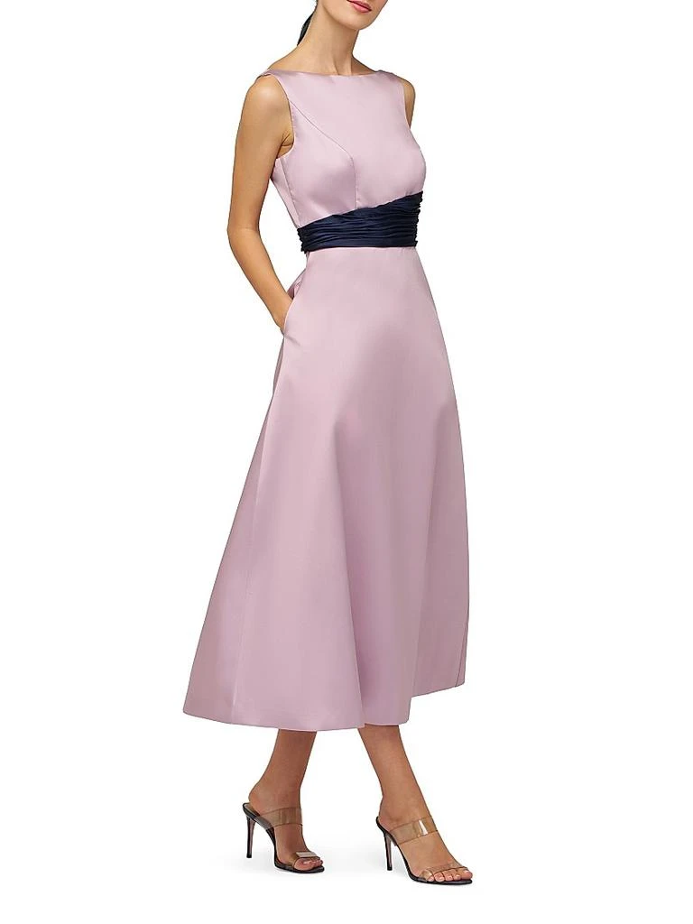 Kay Unger Gemma Satin Tea-Length Dress 5