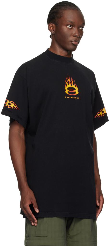 Shop Black Burning Unity T-Shirt on Sale at BeyondStyle – Get 46