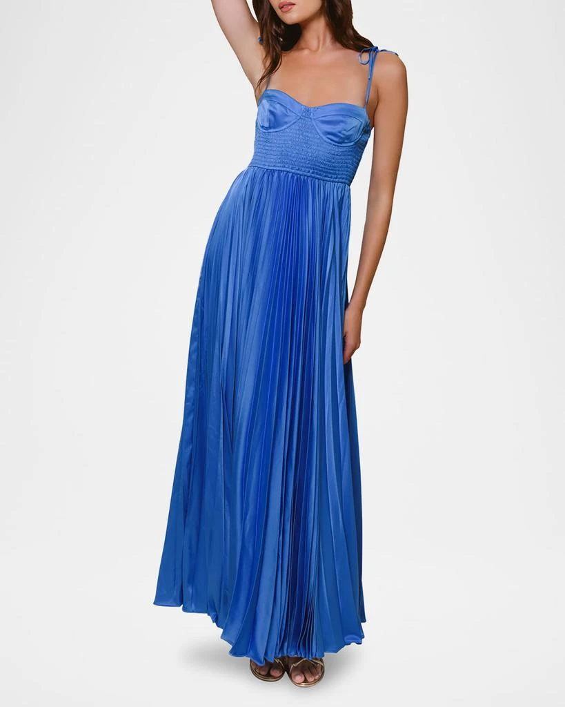 Hutch Ayla Pleated Sweetheart Satin Gown 2