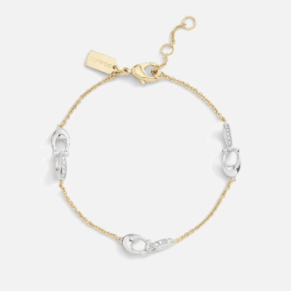 Coach Coach Signature Pavé C Strand Gold-Tone Bracelet 1