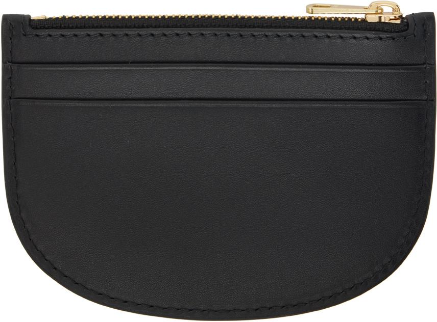 A.P.C. Black Demi-Lune New Coin Card Holder - Bags - BeyondStyle