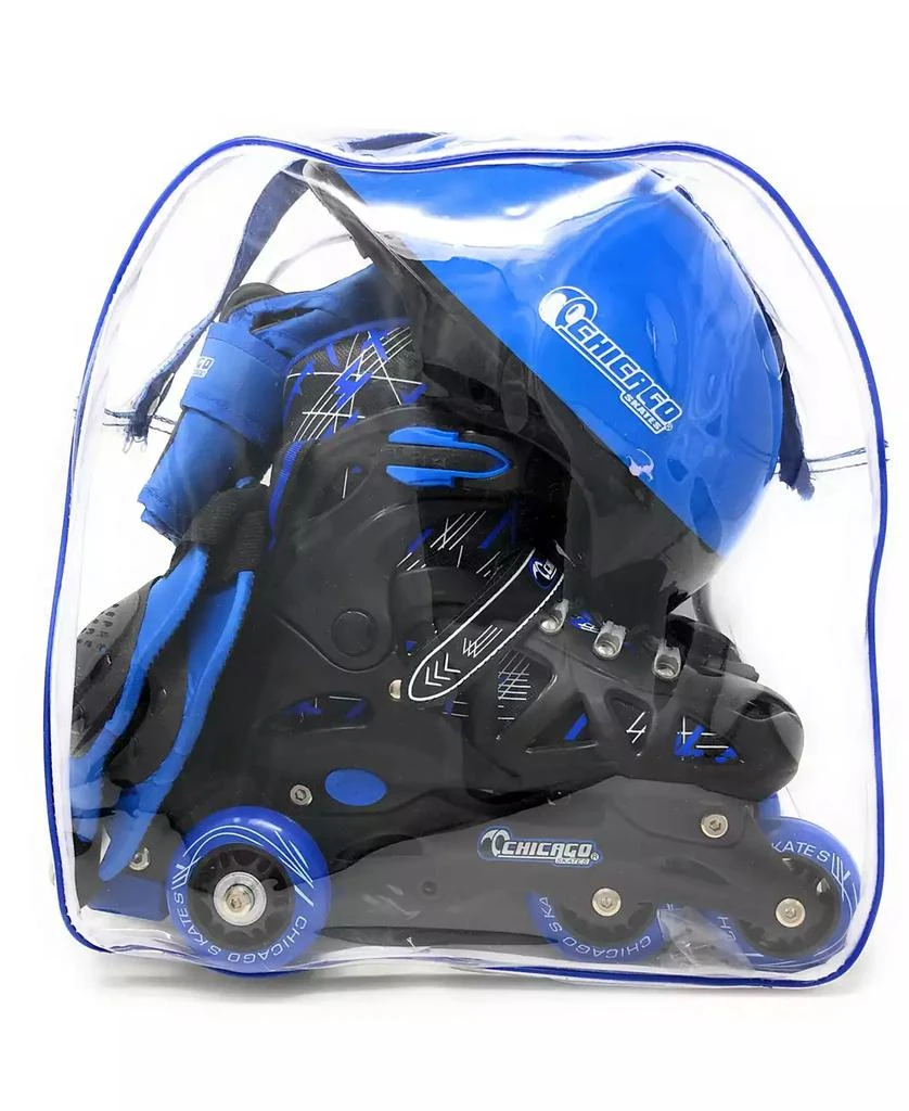 Chicago Skates Chicago Adjustable Inline Training Skate 8pc Combo Set - Size S (J10-J13) 5