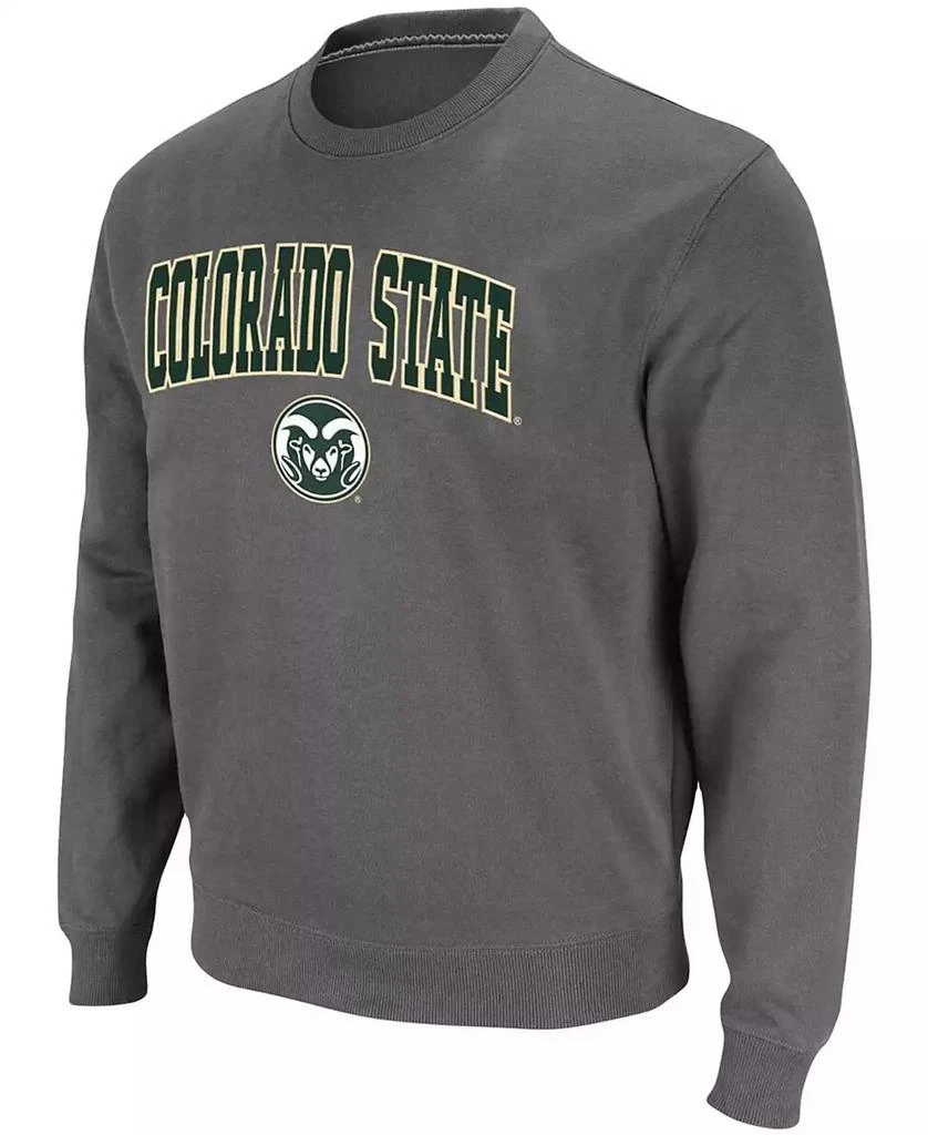 Colosseum Men's Colorado State Rams Arch & Logo Tackle Twill Pullover Sweatshirt 2