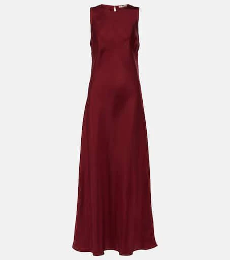 Asceno Valencia silk twill slip dress 1