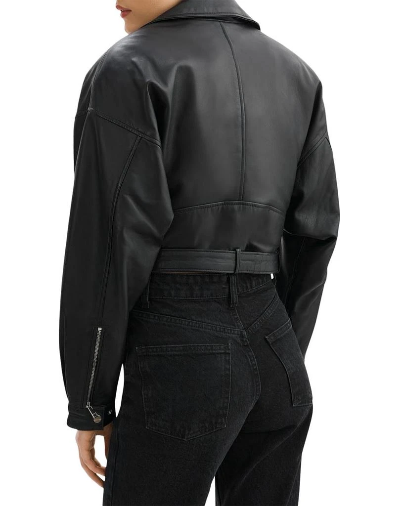 LaMarque Dylan Cropped Leather Biker Jacket 3
