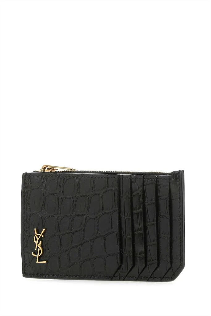 Yves Saint Laurent Saint Laurent Tiny Monogram Fragments Zip Card Holder 3