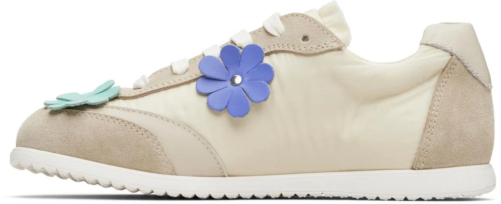 Marni Kids Beige Suede 
Taffeta Sneakers 3