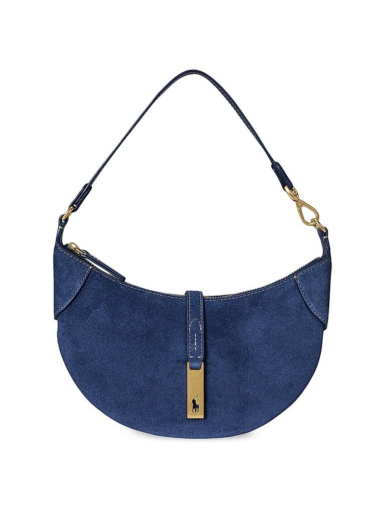 Ralph Lauren Polo ID Suede Mini Shoulder Bag