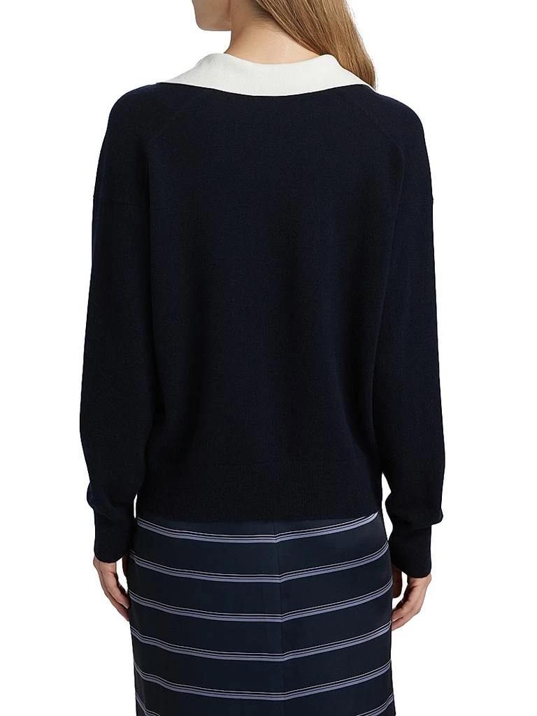 Vince Contrast Collar Polo Sweater 5