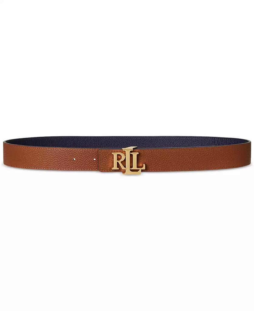 Ralph Lauren Logo Reversible Pebbled Leather Belt
