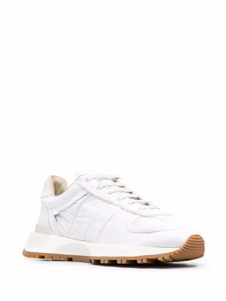 MAISON MARGIELA Maison Margiela White Leather And Canvas Retro Sneakers 3